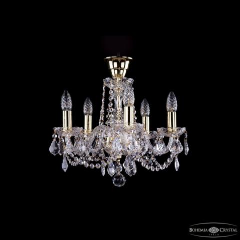 Люстра Bohemia Ivele Crystal  1402/5/141 G Leafs tube