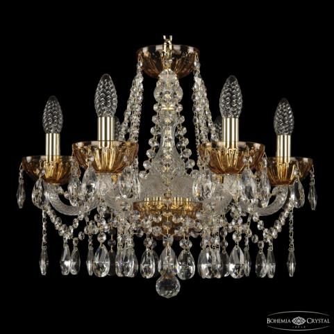 Люстра Bohemia Ivele Crystal 5413/6/165 G Amber/M-1H