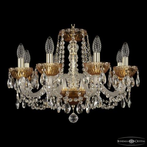 Люстра Bohemia Ivele Crystal 5402/8/195 G Amber/M-1G