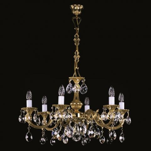Люстра Art Glass ALICE VI. BRASS ANTIQUE CE