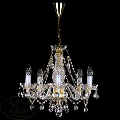 Люстра Art Glass MAGDA V. FULL CUT WHITE NICKEL CE