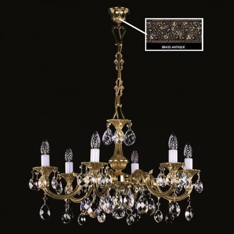 Люстра Art Glass ALICE VI. BRASS ANTIQUE CE