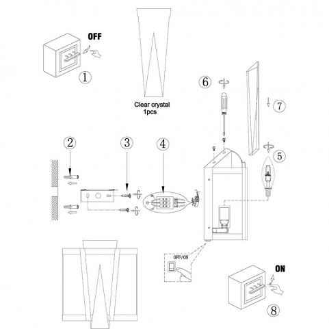 Бра Arte Lamp Grato A4079AP-1CC