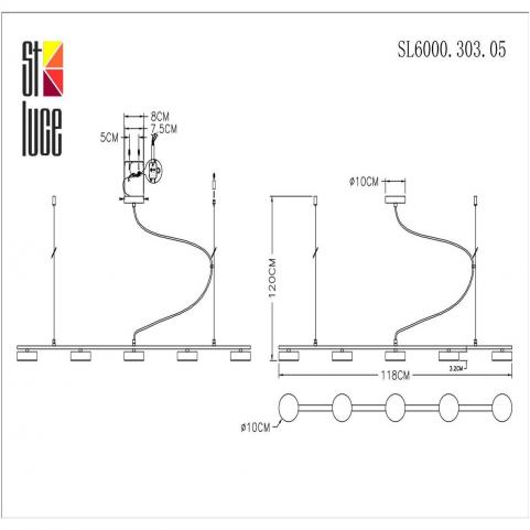 ST Luce Подвесной светильник ST-Luce Pances SL6000.303.05