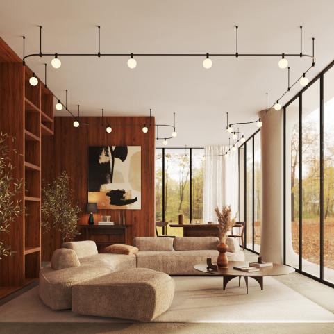 Трековый светильник Maytoni Technical 3000К  Luna TR208-1-5W3K-B
