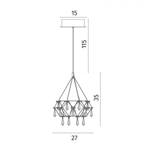 Светильник подвесной Divinare Rotondo 1019/02 SP-28