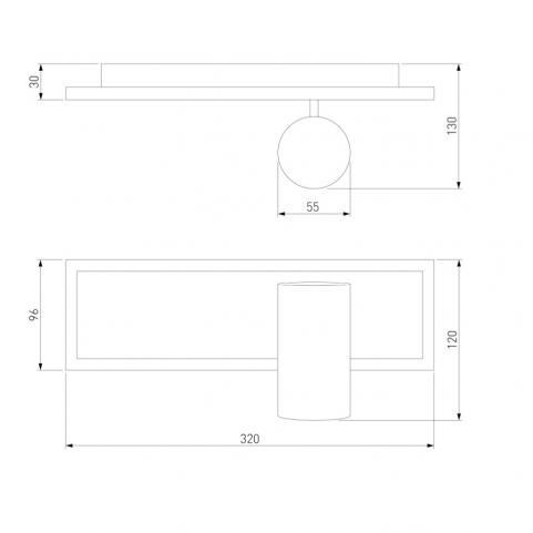 Бра Eurosvet Binar 20127/1 LED черный