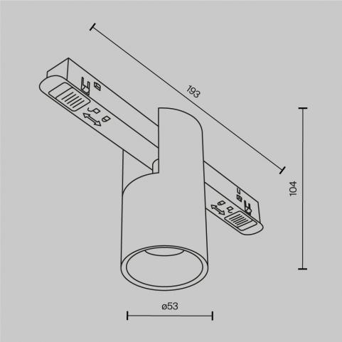 Трековый светильник Maytoni Technical Exility 3000K  Alfa TR122-2-7W3K-BS