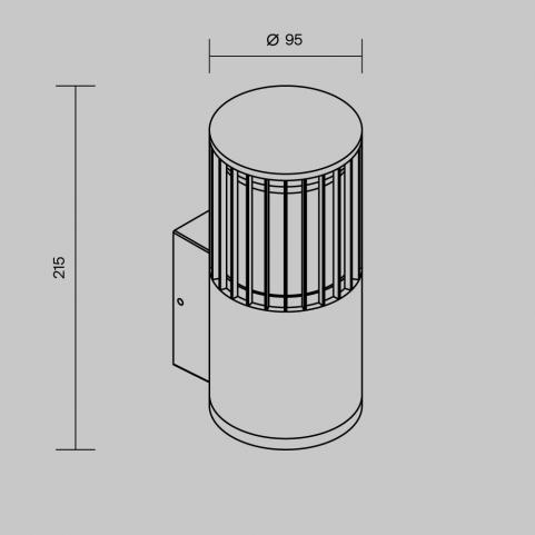 Настенный уличный светильник Maytoni Outdoor Alura  O492WL-01GF