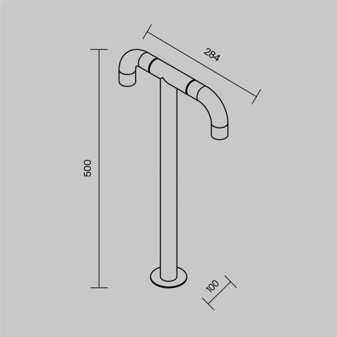 Уличный фонарь Maytoni Outdoor Sleek  O477FL-L4GF3K
