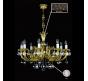 Люстра Art Glass ANASTASIA VIII. BRASS ANTIQUE CE - 8006
